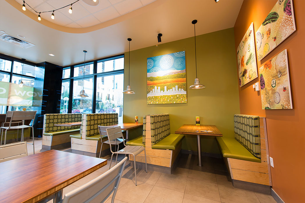 Garbanzo Mediterranean Grill restaurant design and artwork