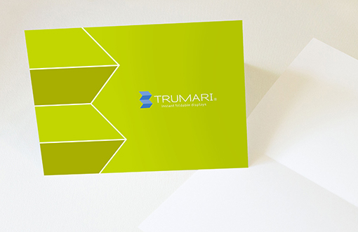 Trumari greeting cards for personalized notes to current and future customers