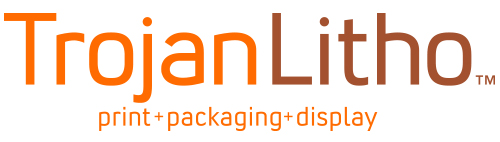 TrojanLitho Print + Packaging + Display logo design 