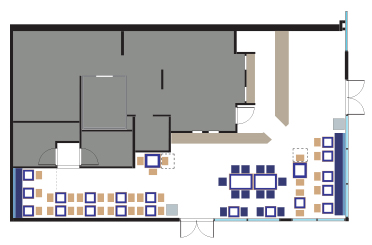 Rubio’s Del Mar restaurant layout 
