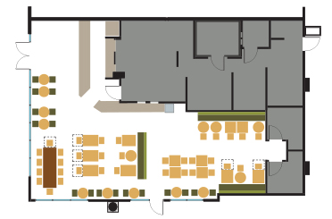 Rubio’s Oceanside restaurant floor plan and customer journey