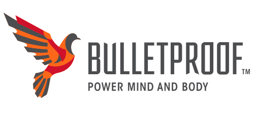 Bulletproof logo design, buff dove, horizontal