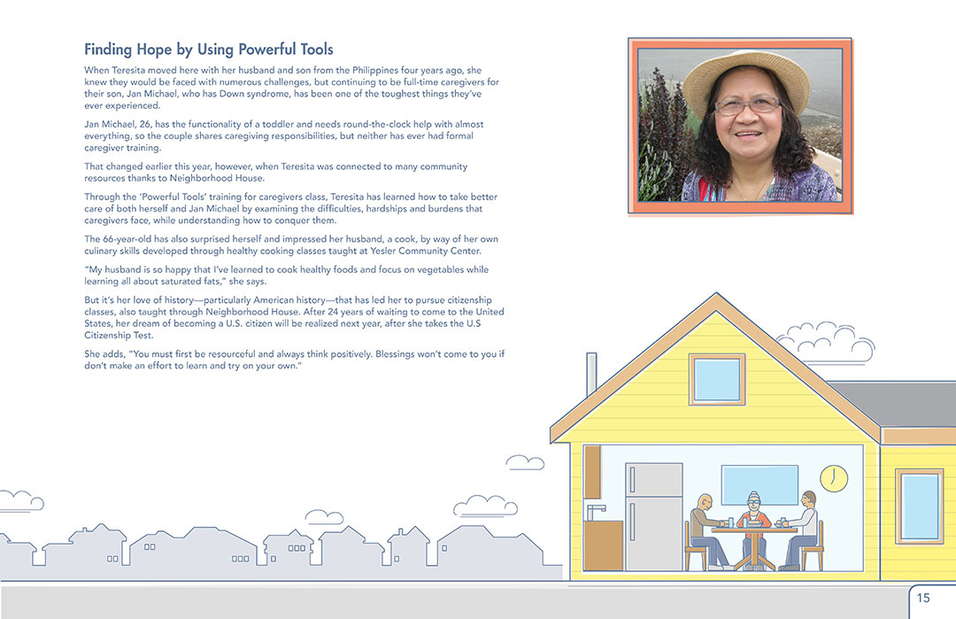 Neighborhood House Annual Report, disabled and caregivers resources and support