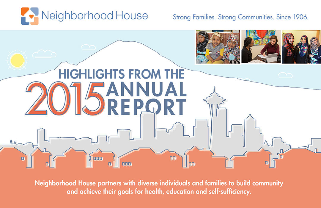 Neighborhood House 2015 Annual Report, highlights cover page